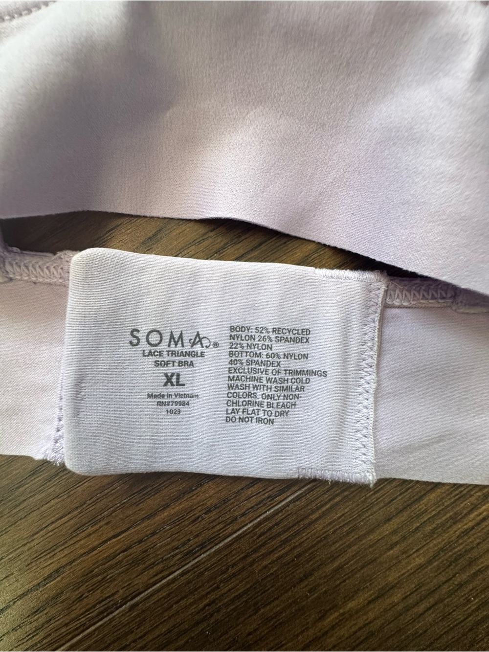 Soma Light Lavender Lace Wireless Bralette - Picture 2 of 2